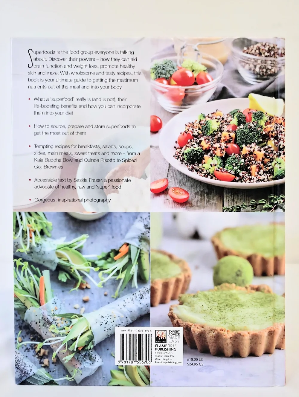 Superfoods Recipes & Preparation Saskia Fraser Cookbook Hardcover Clean